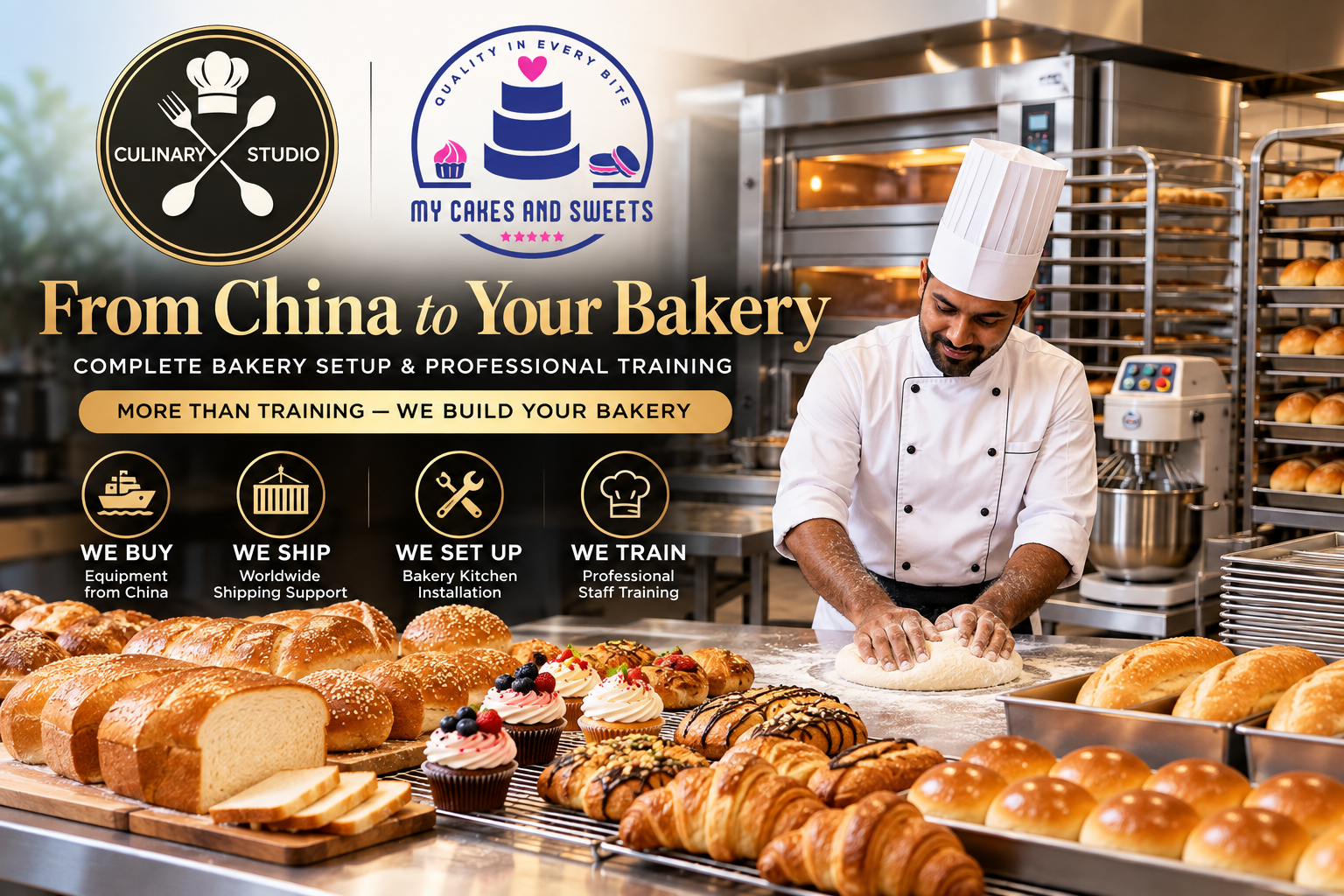 From China to Your Bakery — Complete Bakery Setup & Professional Training